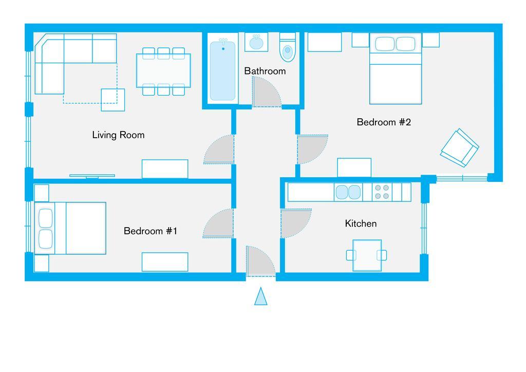 The Rheinsberger - Cosy 2Br One Living Room Up To 6 برلين الغرفة الصورة